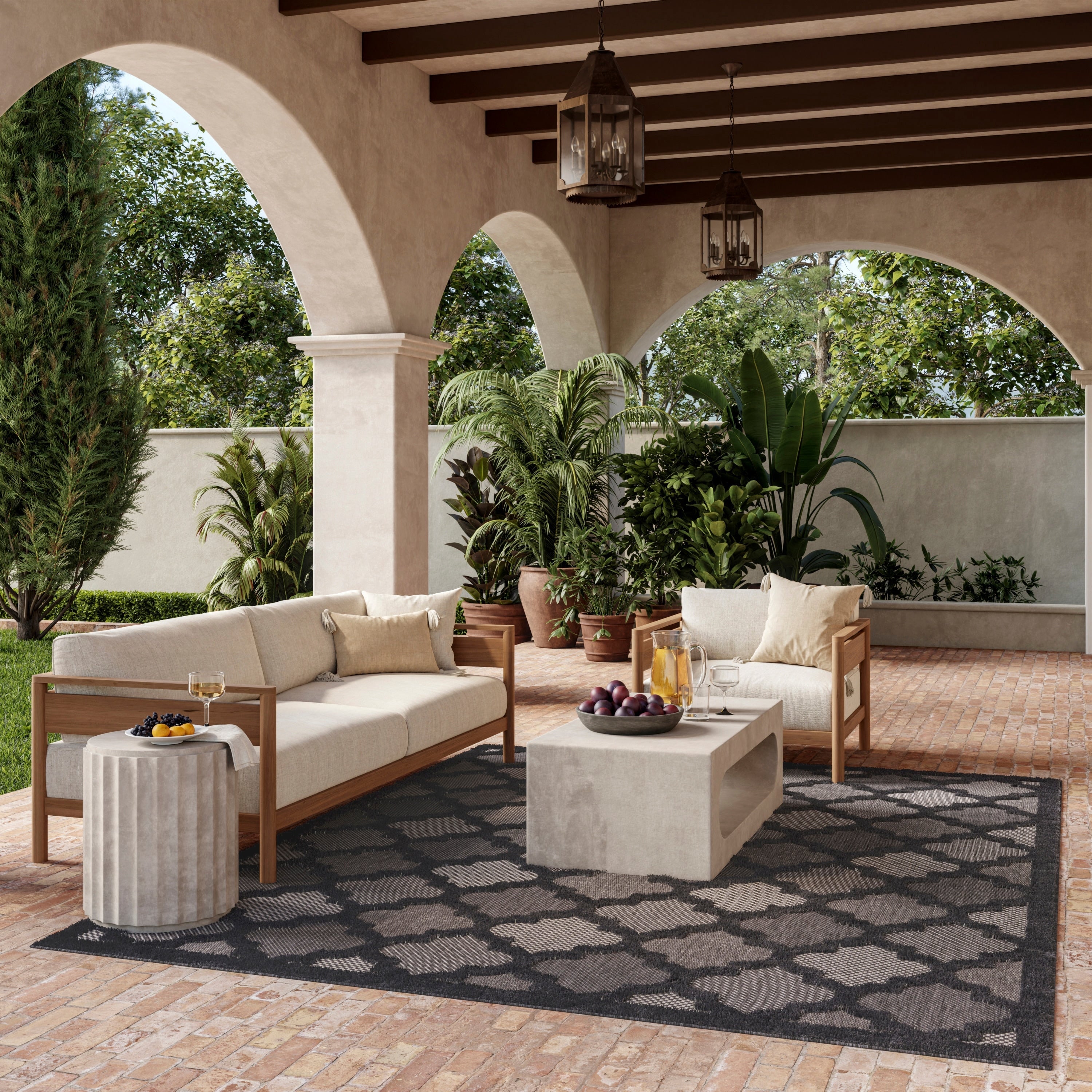 Nourison Easy Care Indoor/Outdoor Moroccan Trellis Area Rug