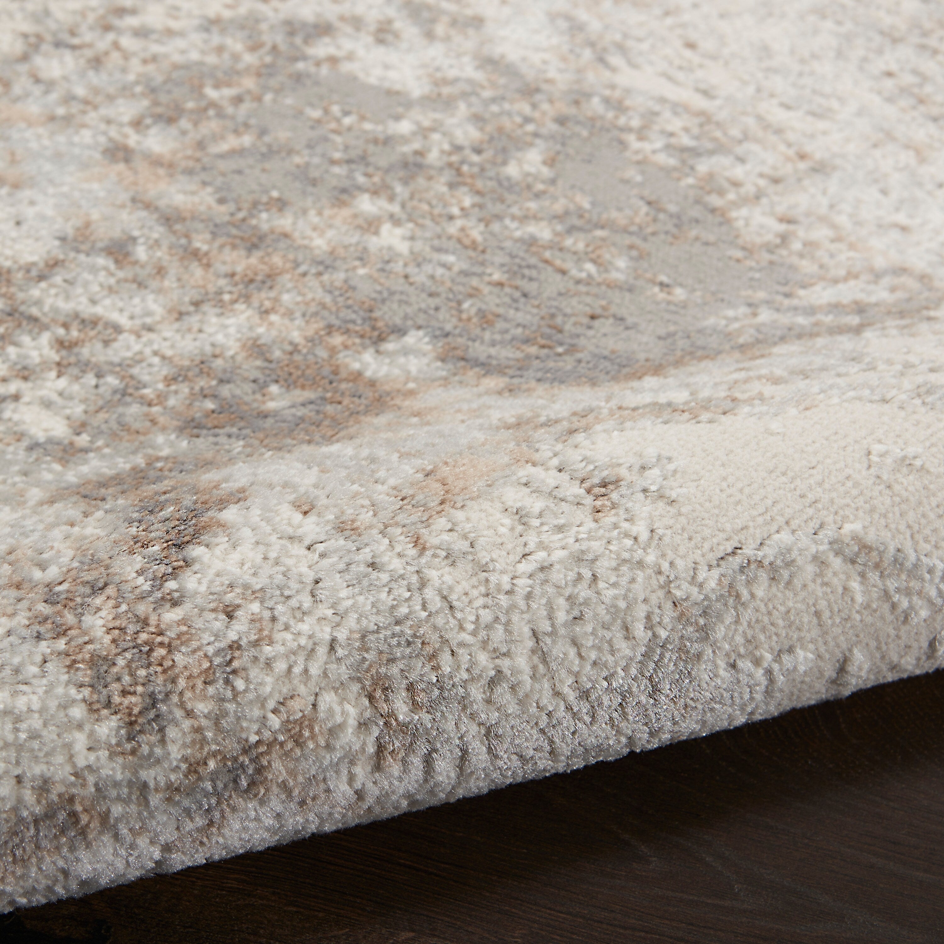 Tapis Nourison Elation moderne abstrait gris ivoire