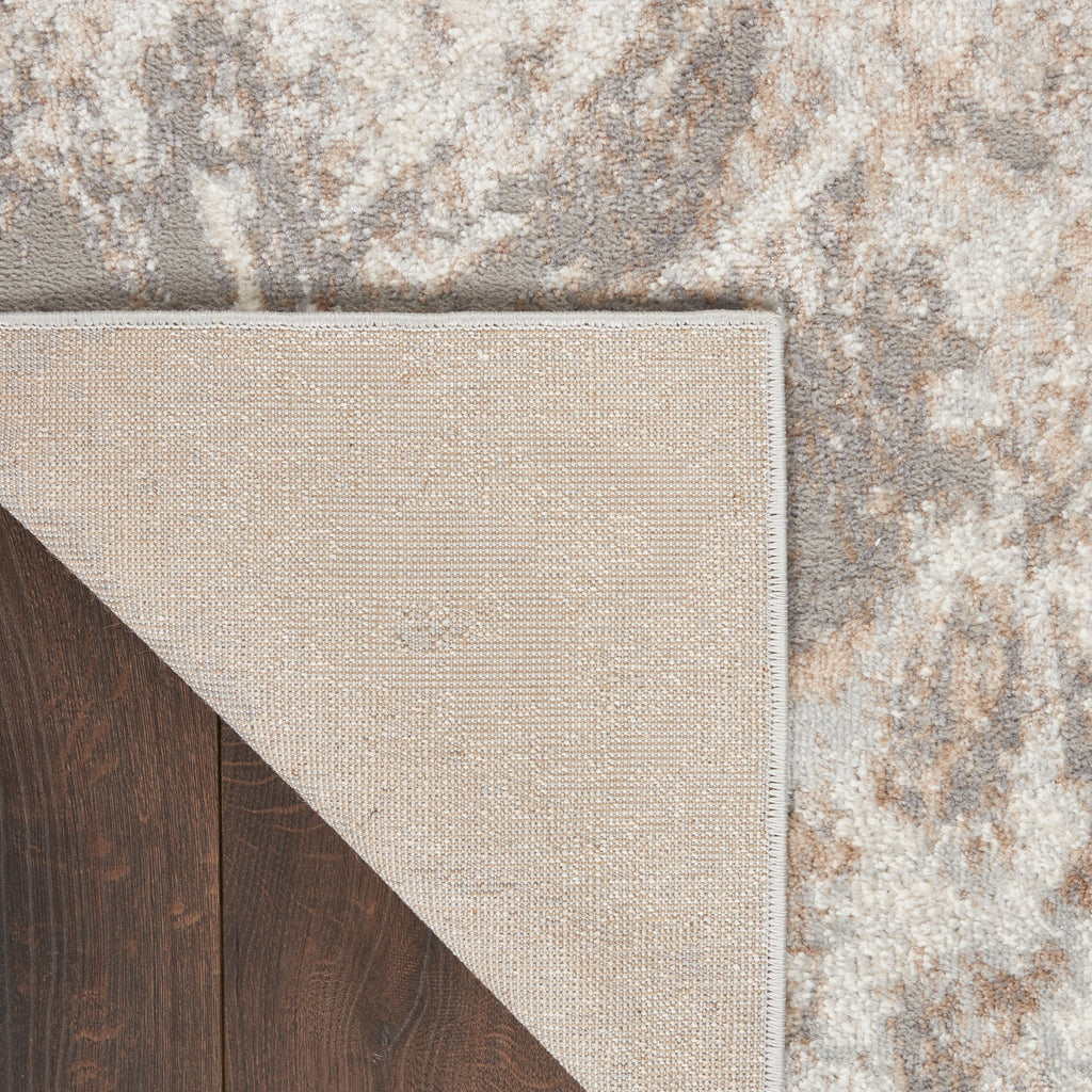 Tapis Nourison Elation moderne abstrait gris ivoire