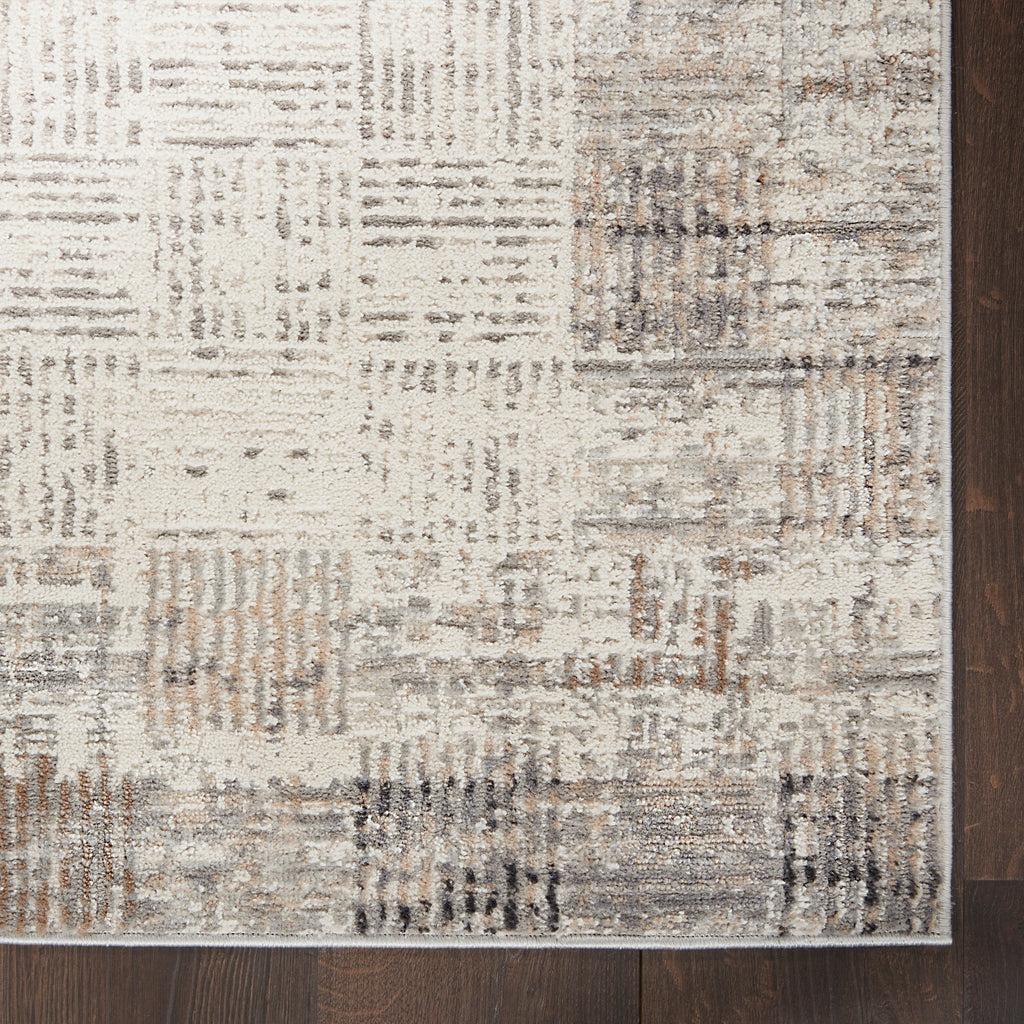 Tapis d'intérieur Nourison Emily gris ivoire à motifs abstraits