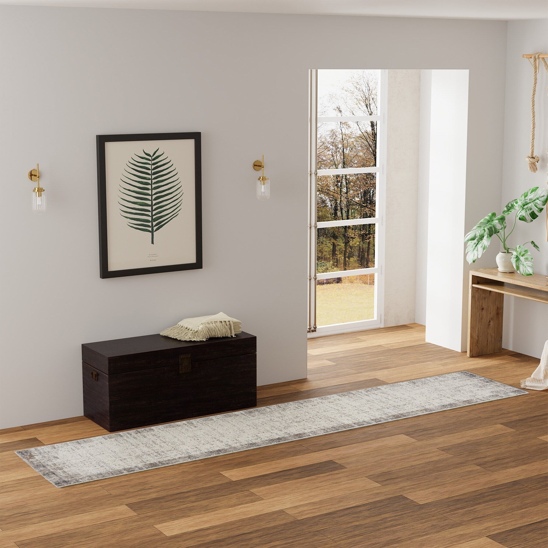 Tapis d'intérieur Nourison Emily gris ivoire à motifs abstraits