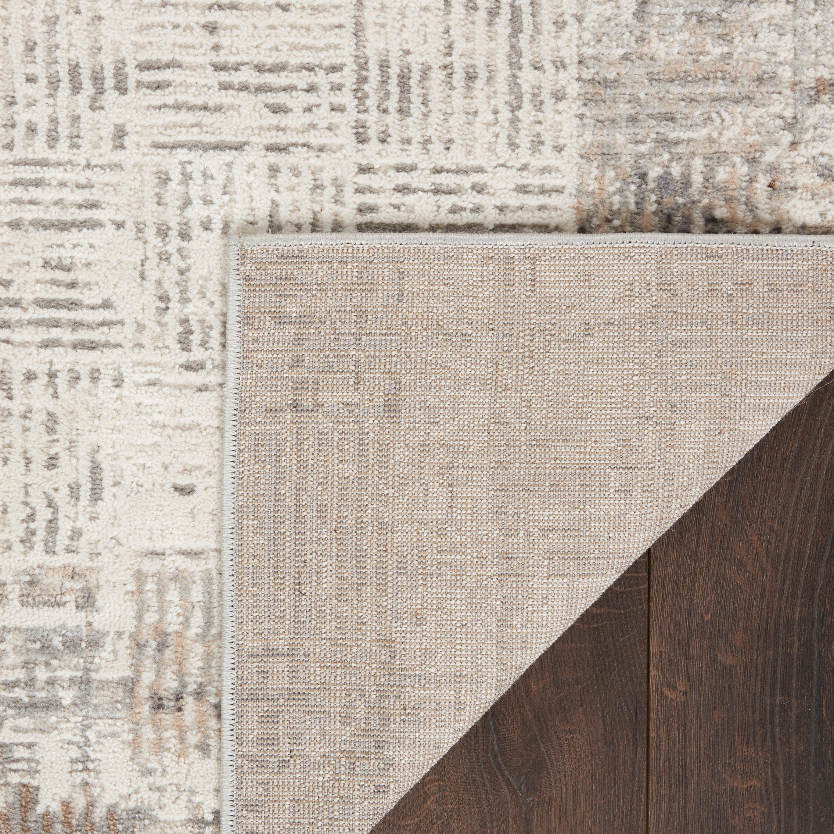 Tapis d'intérieur Nourison Emily gris ivoire à motifs abstraits