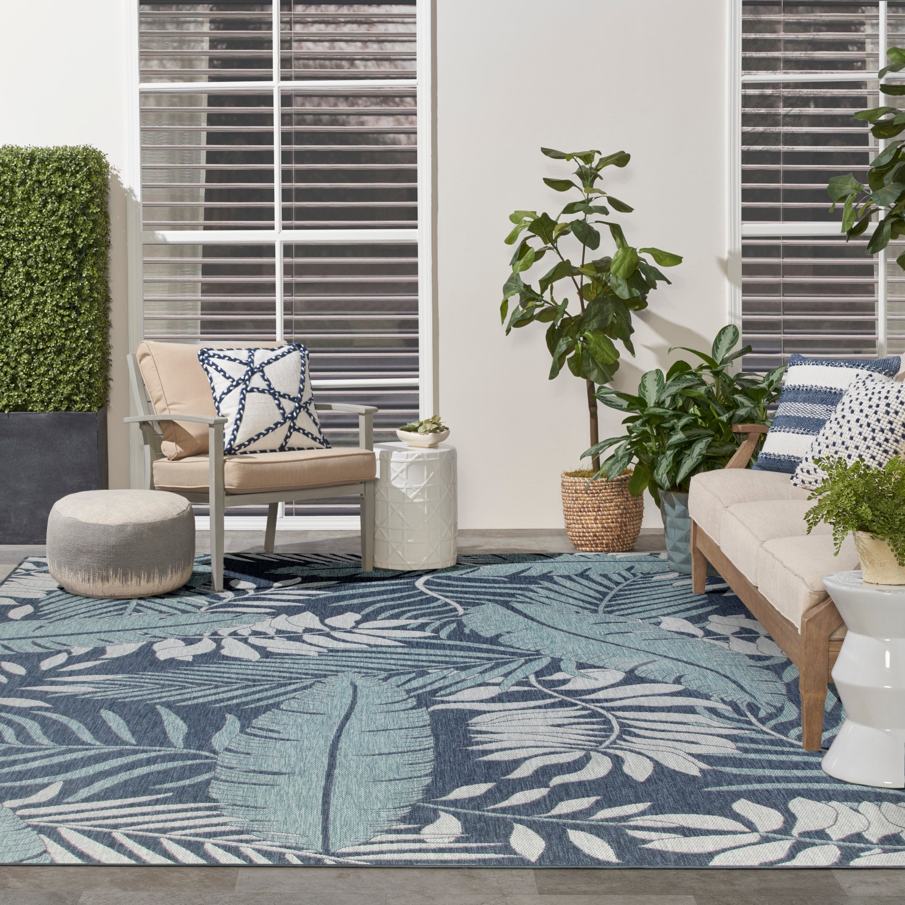 Nourison Garden Oasis Indoor/Outdoor Nature Area Rug