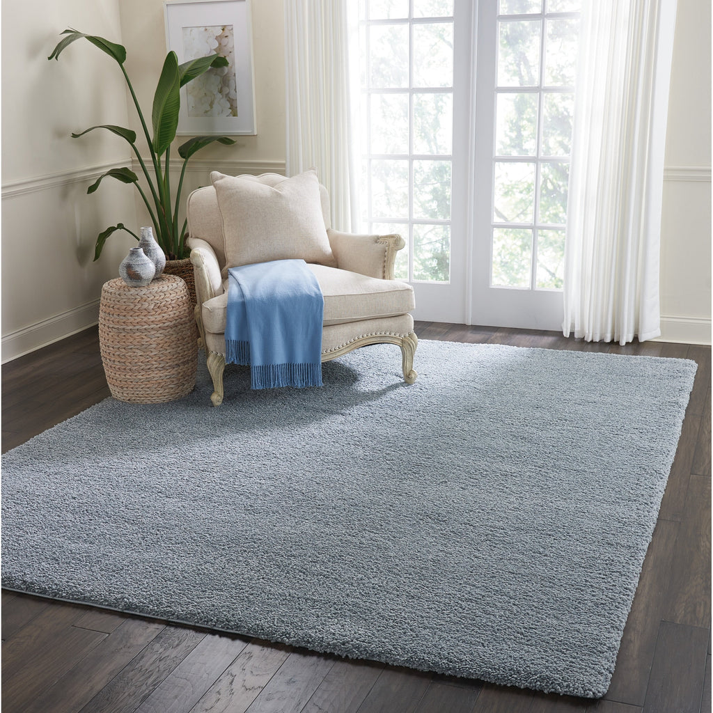 Tapis Nourison Malibu Shag moderne en peluche unie
