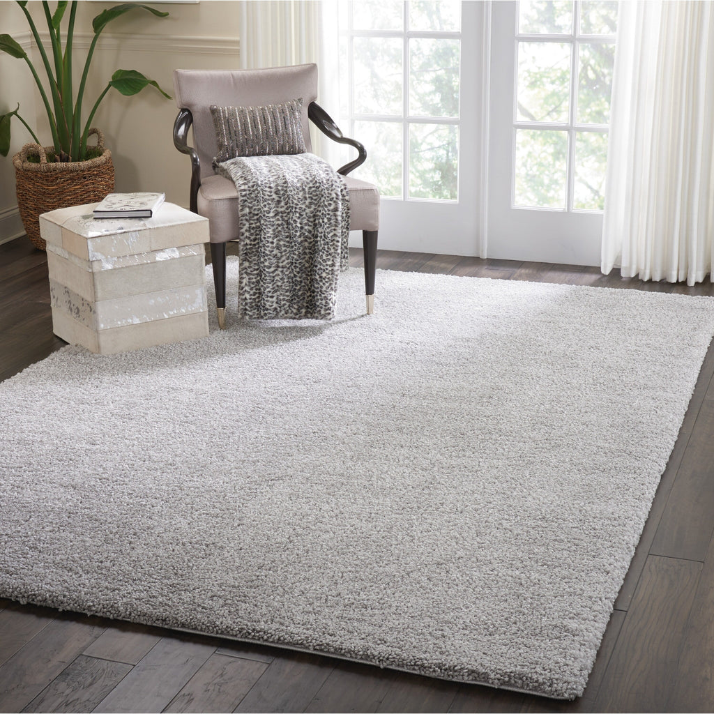 Tapis Nourison Malibu Shag moderne en peluche unie