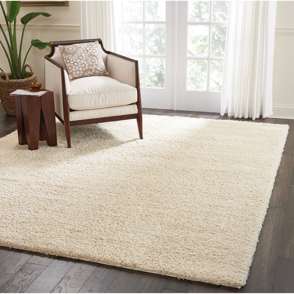 Tapis Nourison Malibu Shag moderne en peluche unie
