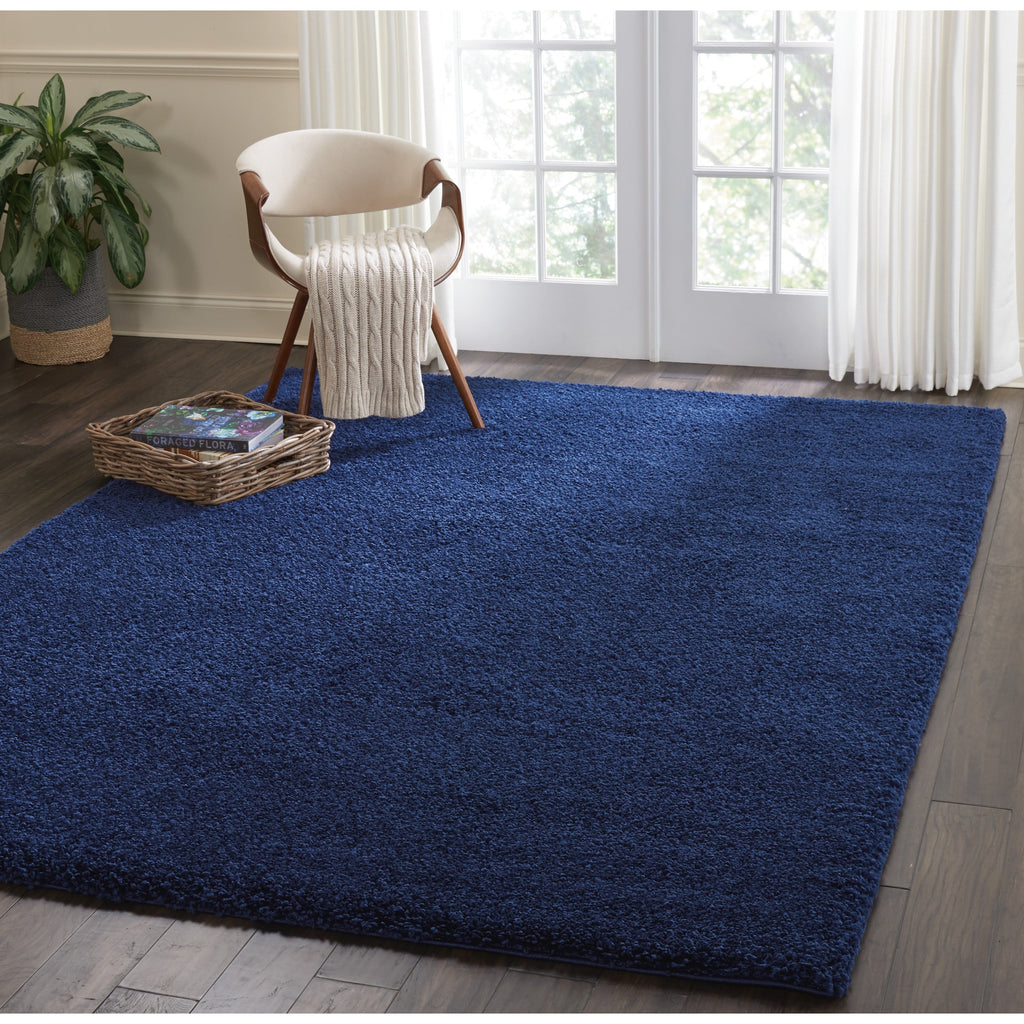 Tapis Nourison Malibu Shag moderne en peluche unie