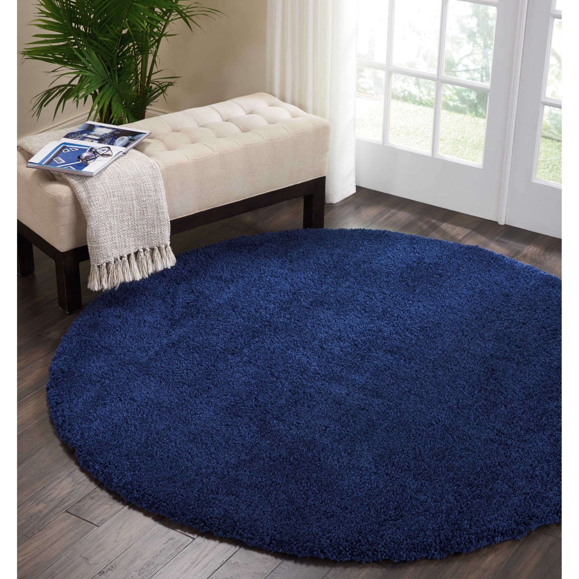 Tapis Nourison Malibu Shag moderne en peluche unie