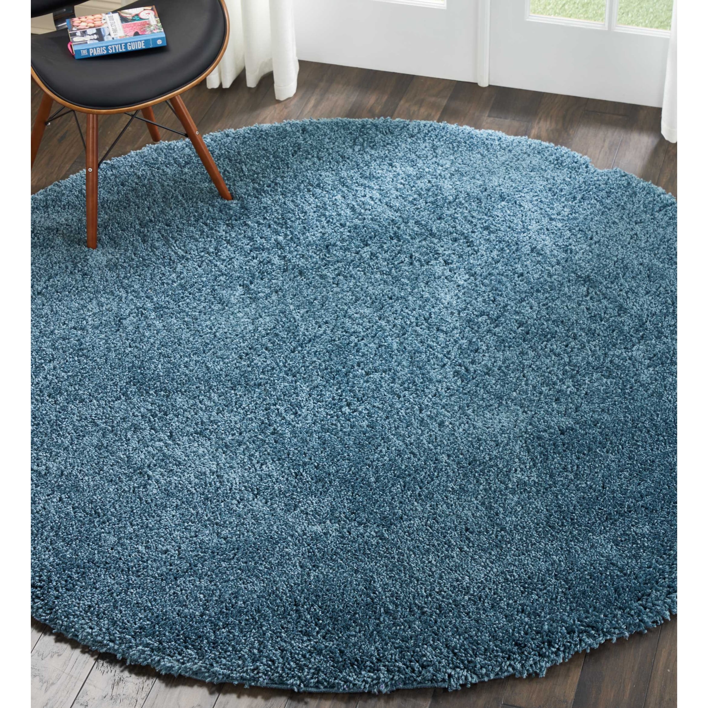 Tapis Nourison Malibu Shag moderne en peluche unie