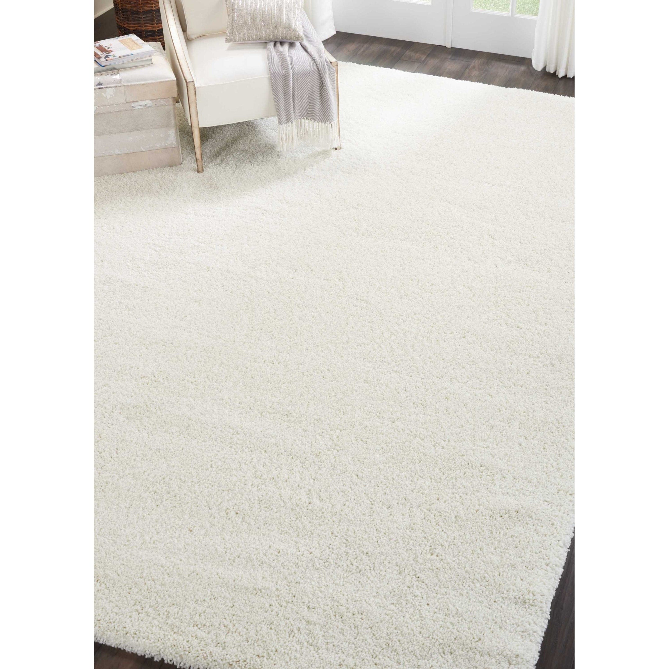 Tapis Nourison Malibu Shag moderne en peluche unie