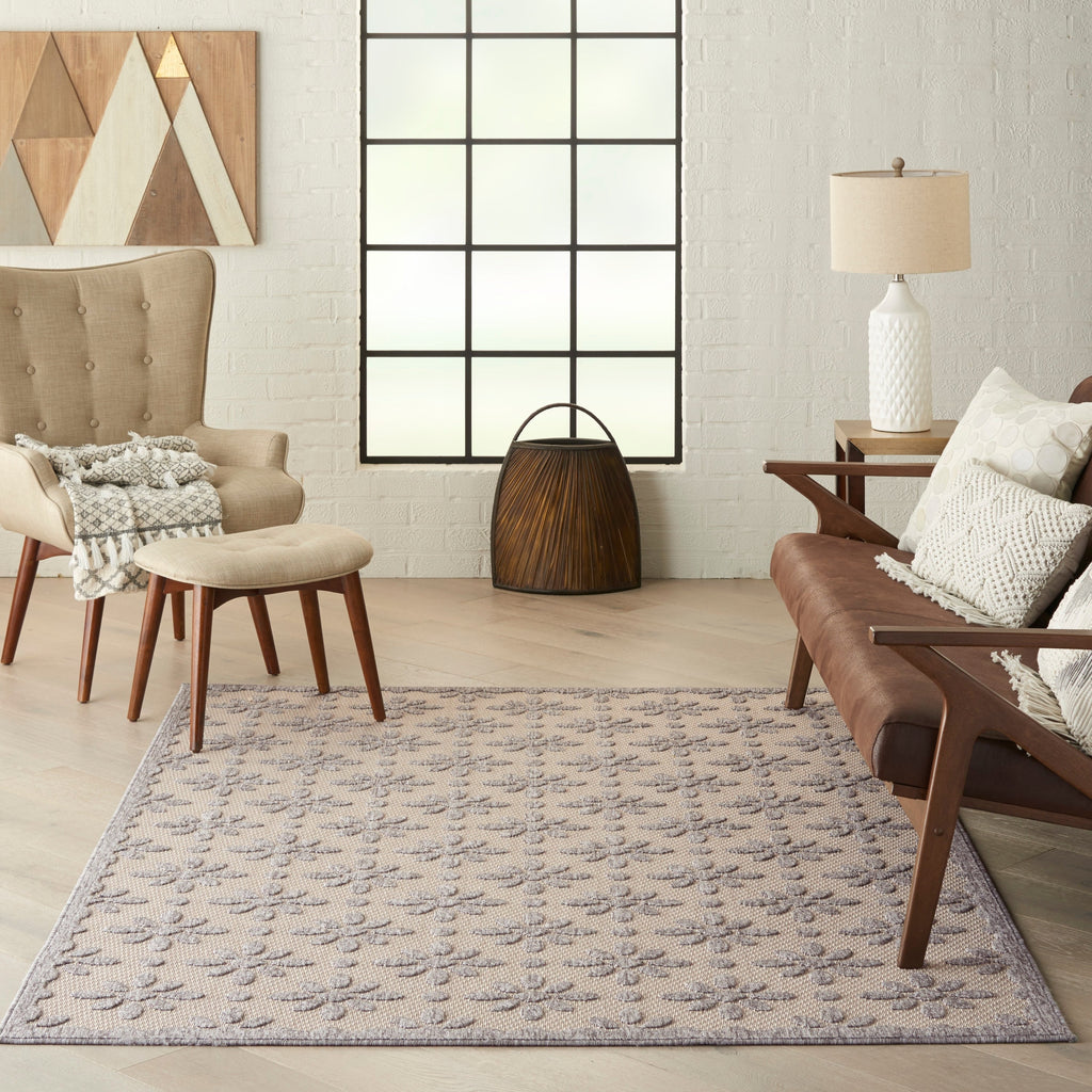 Nourison Palamos Modern Floral Hi Low Geometric Indoor Outdoor Area Rug