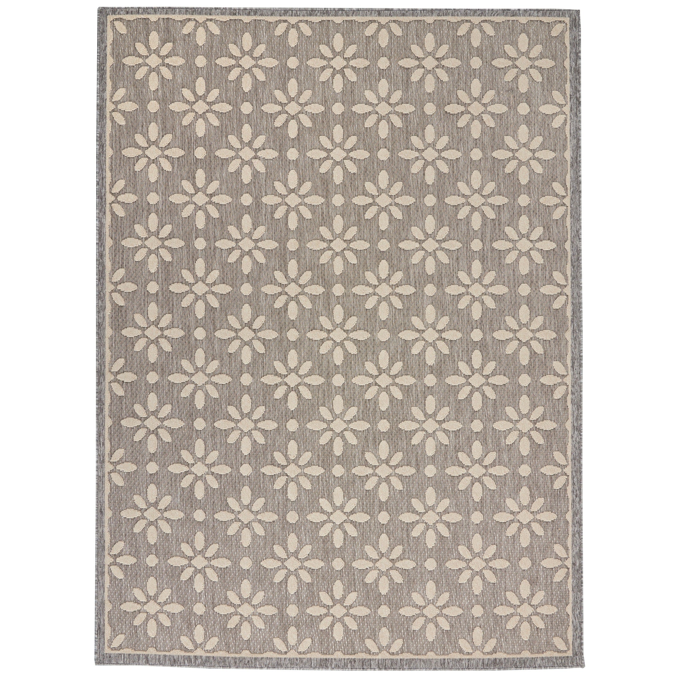 Nourison Palamos Modern Floral Hi Low Geometric Indoor Outdoor Area Rug