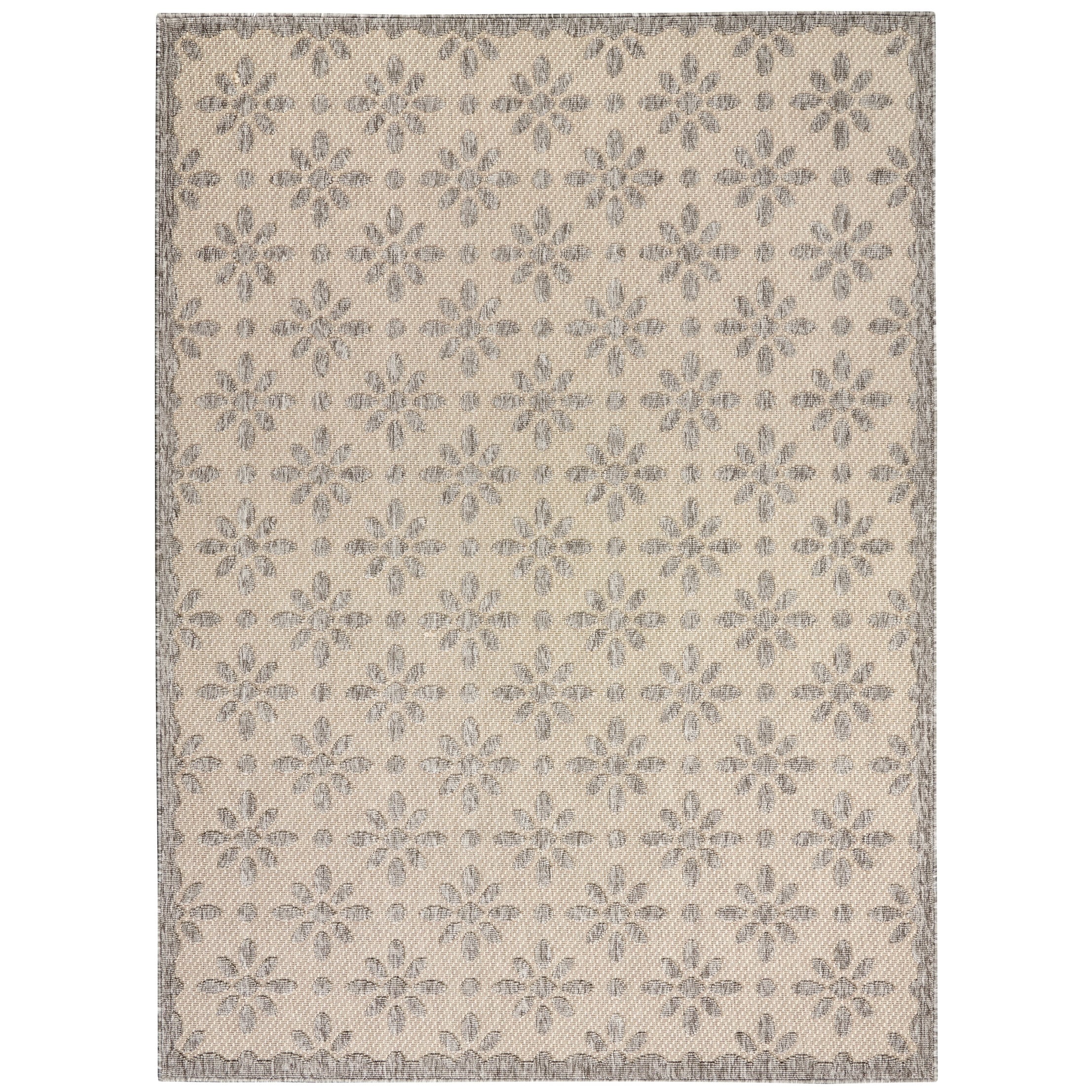 Nourison Palamos Modern Floral Hi Low Geometric Indoor Outdoor Area Rug