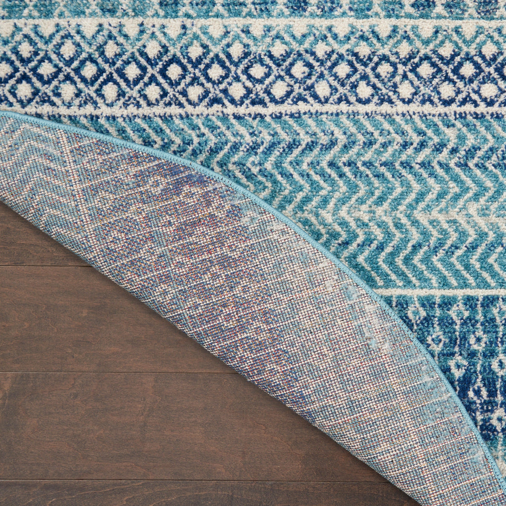 Tapis Nourison Passion bleu indigo à motif géométrique côtier