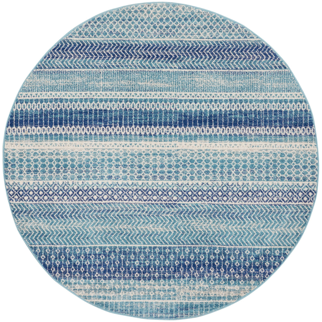 Tapis Nourison Passion bleu indigo à motif géométrique côtier