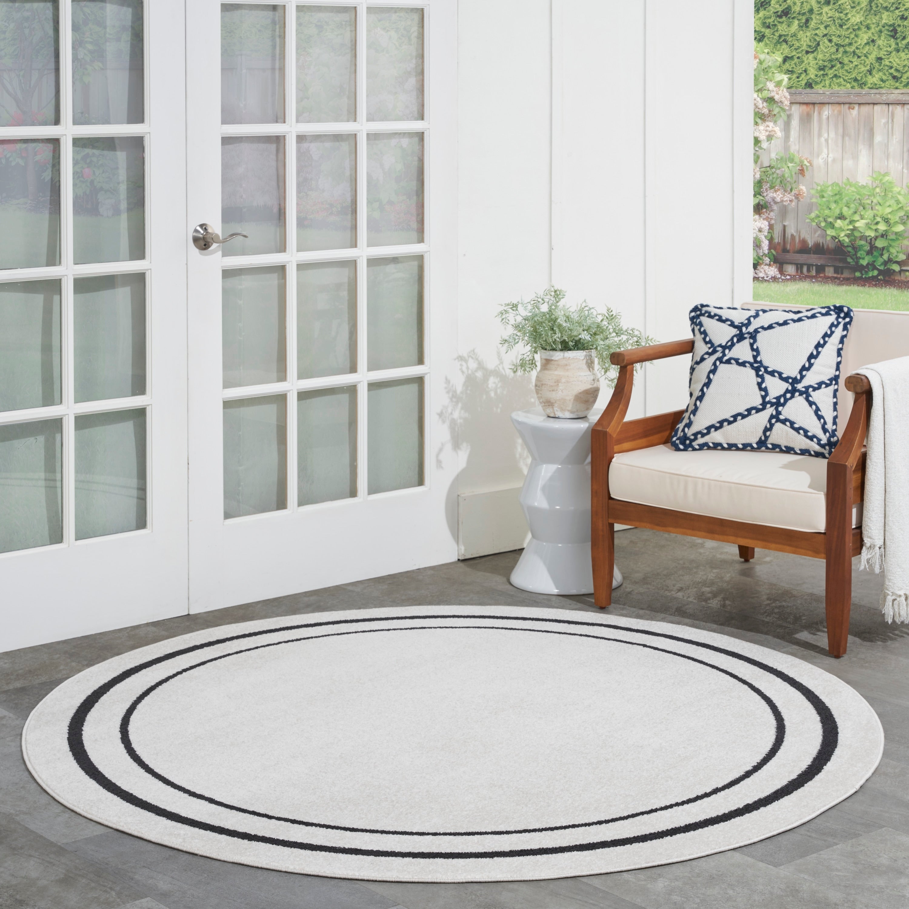 Nourison Sandy Indoor / Outdoor Solid Area Rug