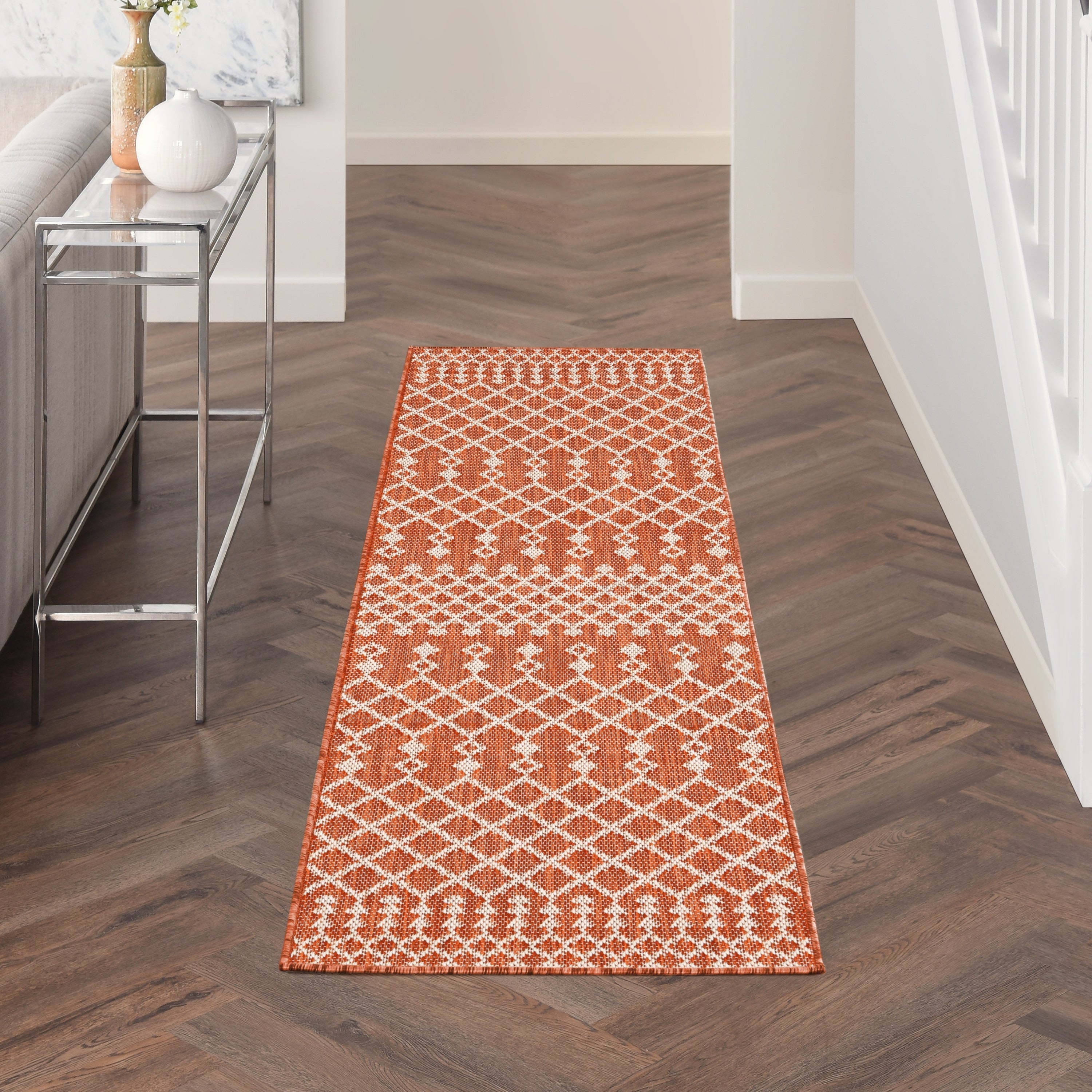 Nourison Selerno Indoor/Outdoor Moroccan Area Rug.