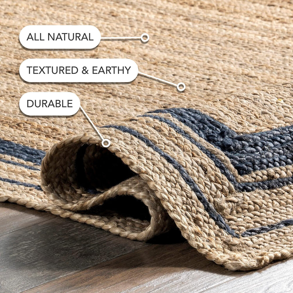 Nuloom Rikki Coastal Braided Jute Area Rug