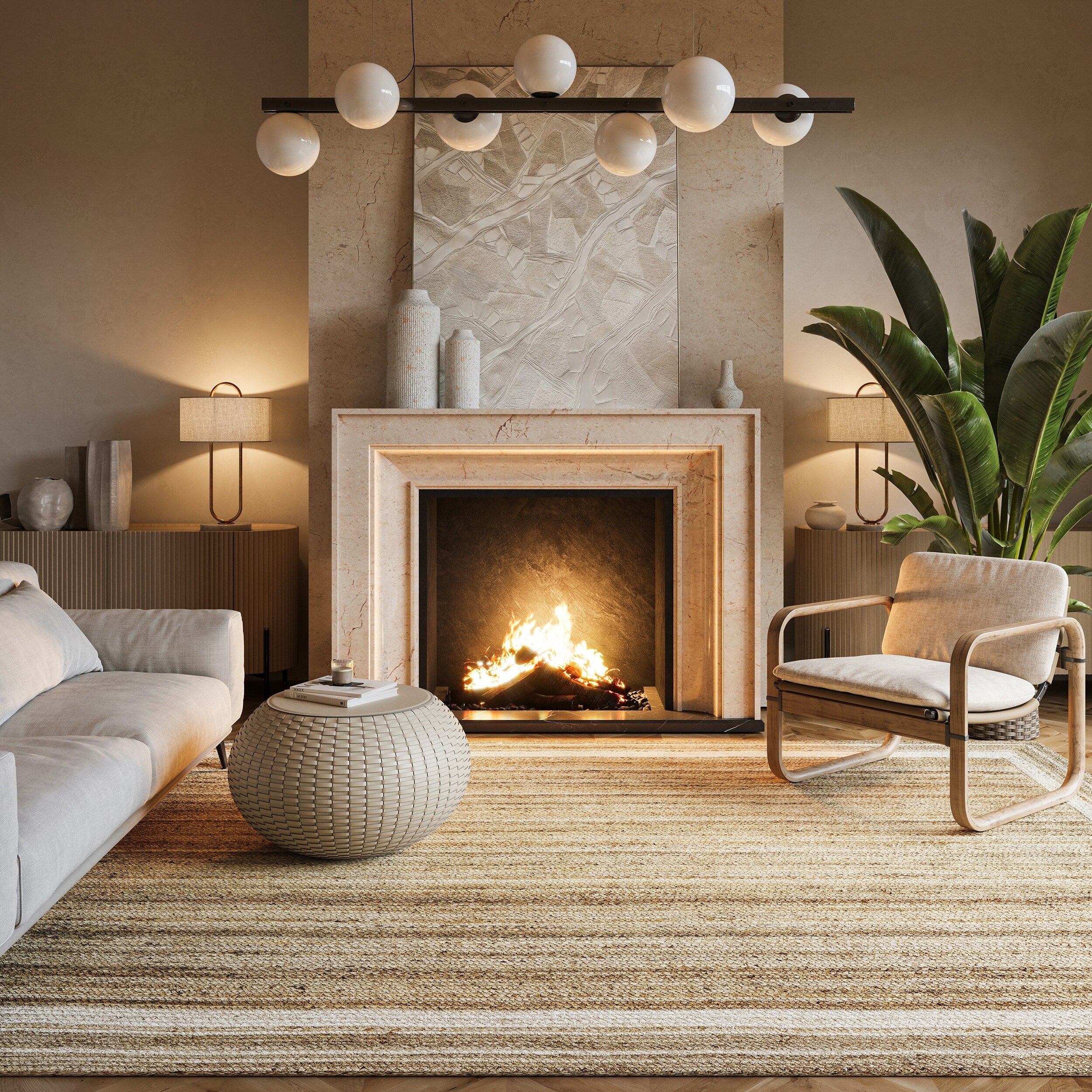 Nuloom Rikki Coastal Braided Jute Area Rug