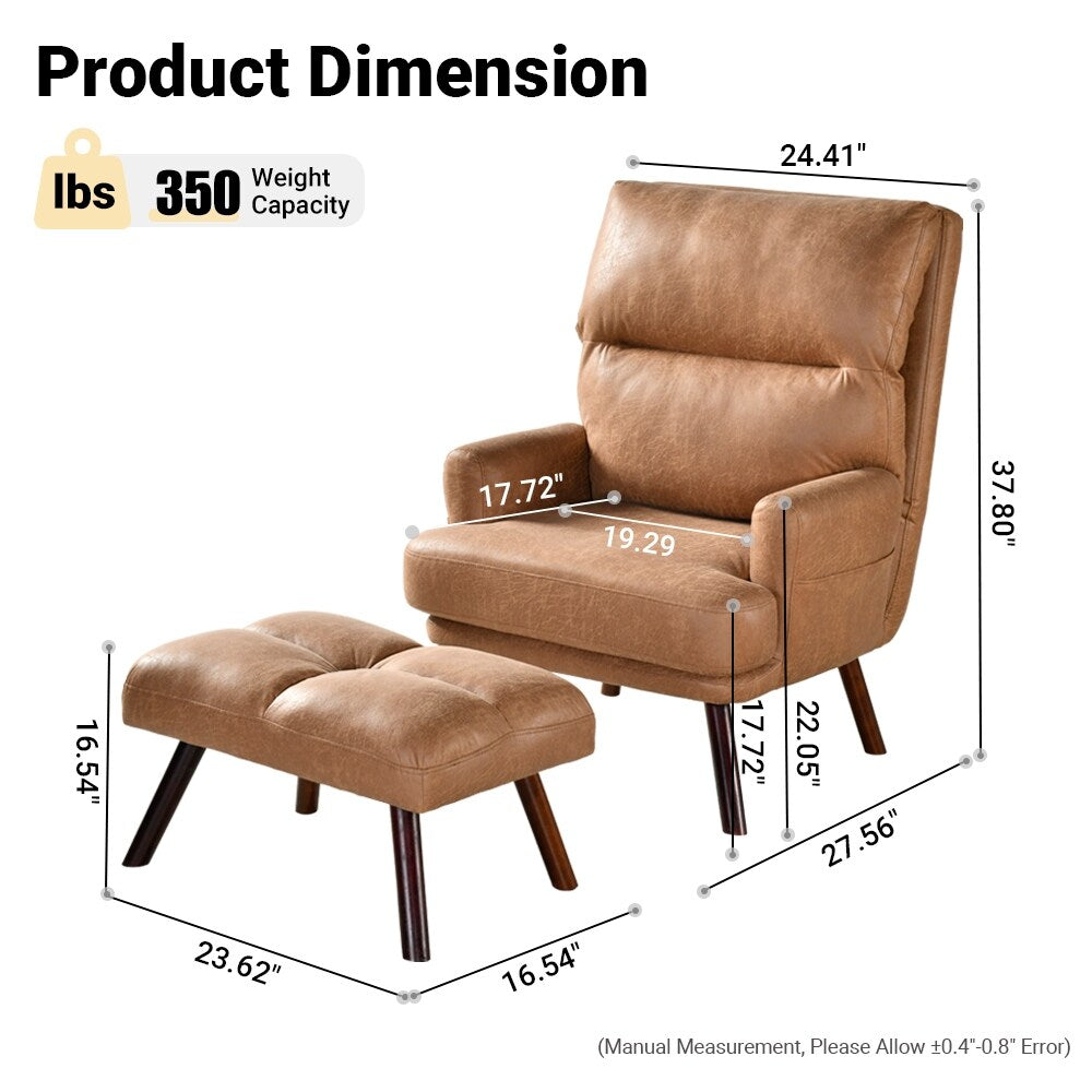 OVIOS Ajustable Recliner Chair with Ottoman