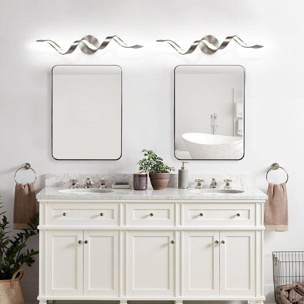 Modern Spiral Design LED Bathroom Vanity Light Dimmable Wall Light