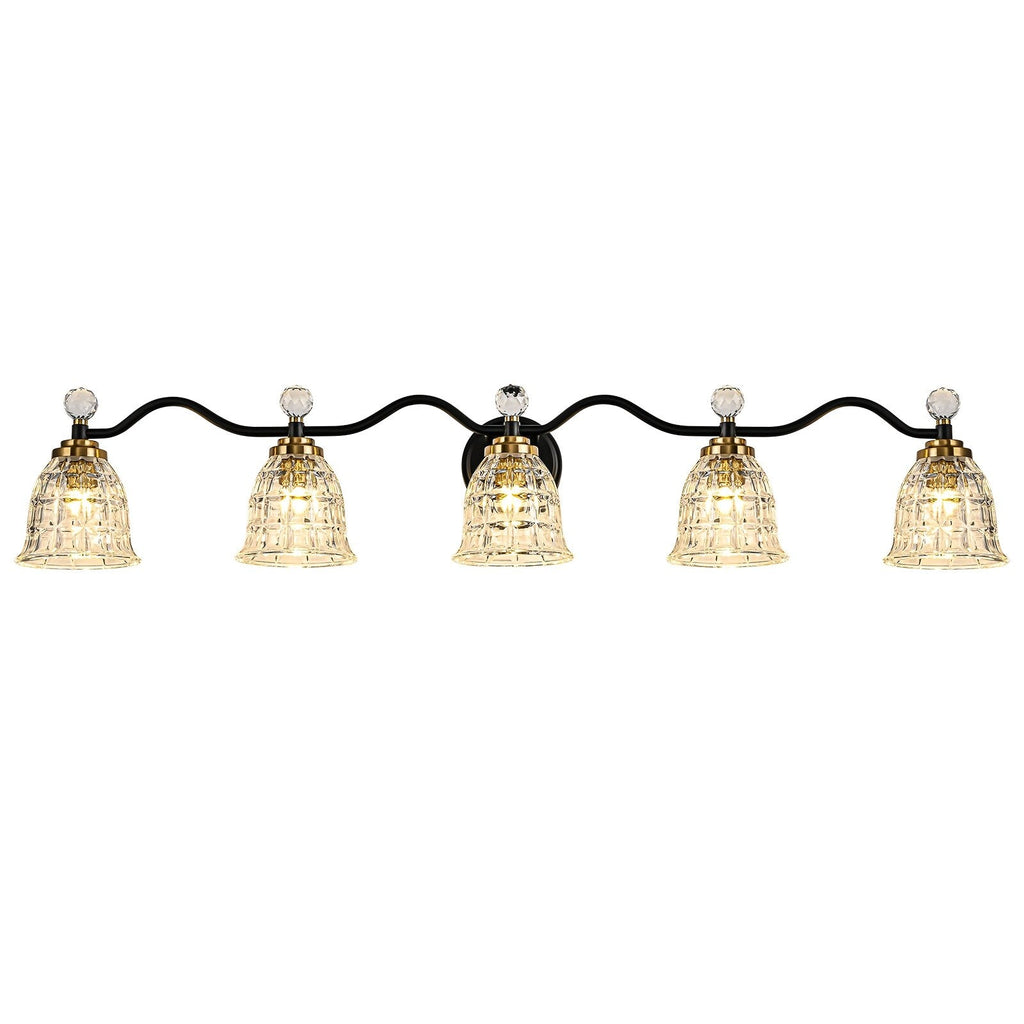 Ora Modern Dimmable Black Gold Bathroom Vanity Lights
