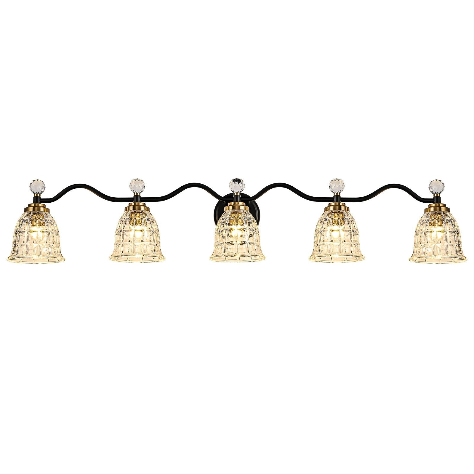 Ora Modern Dimmable Black Gold Bathroom Vanity Lights