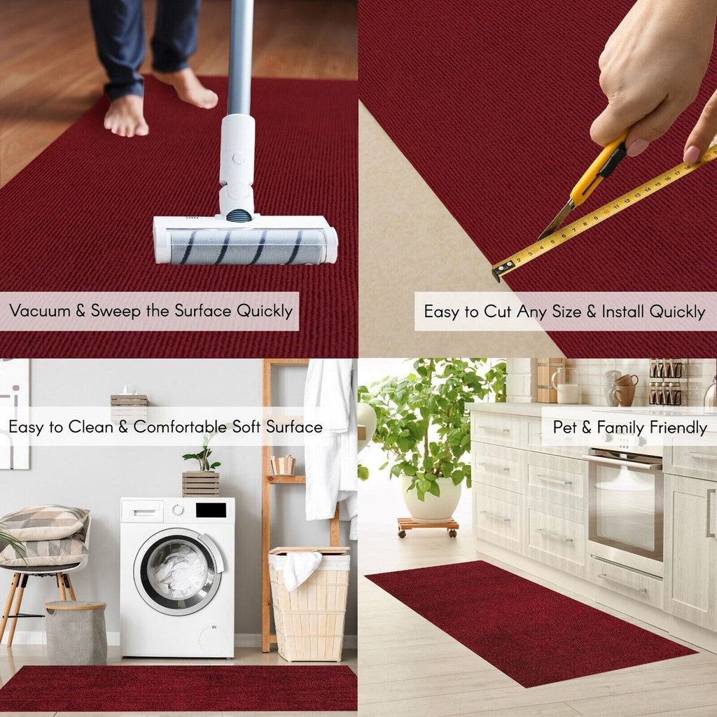 Outdoor/Indoor Custom Size Carpet Runner Rug 36'' wide x your choice of length with Non-Slip PVC Backing