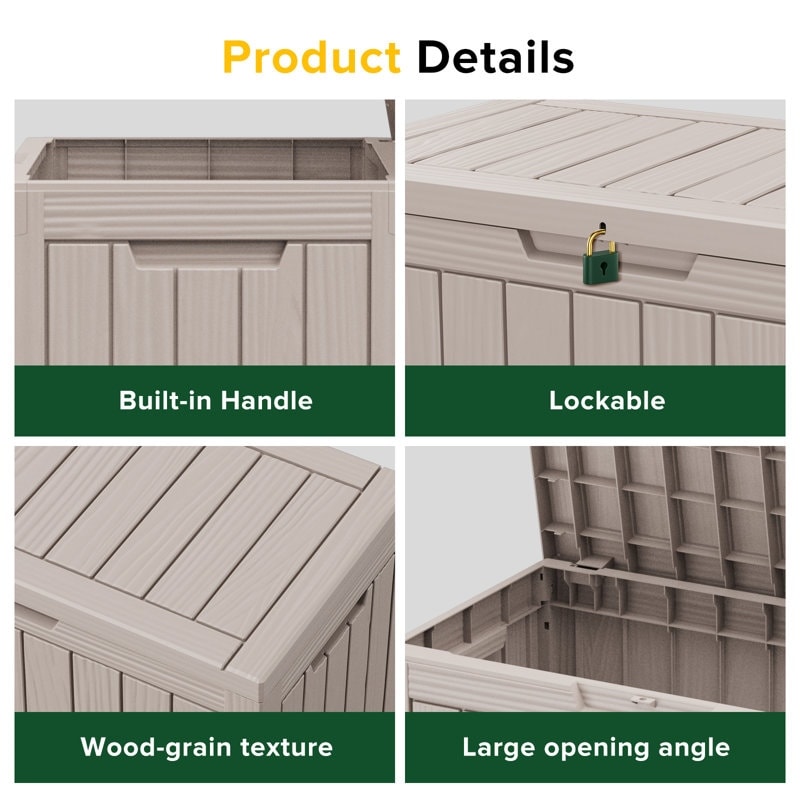 Outdoor Patio Storage Resin Lockable Deck Box