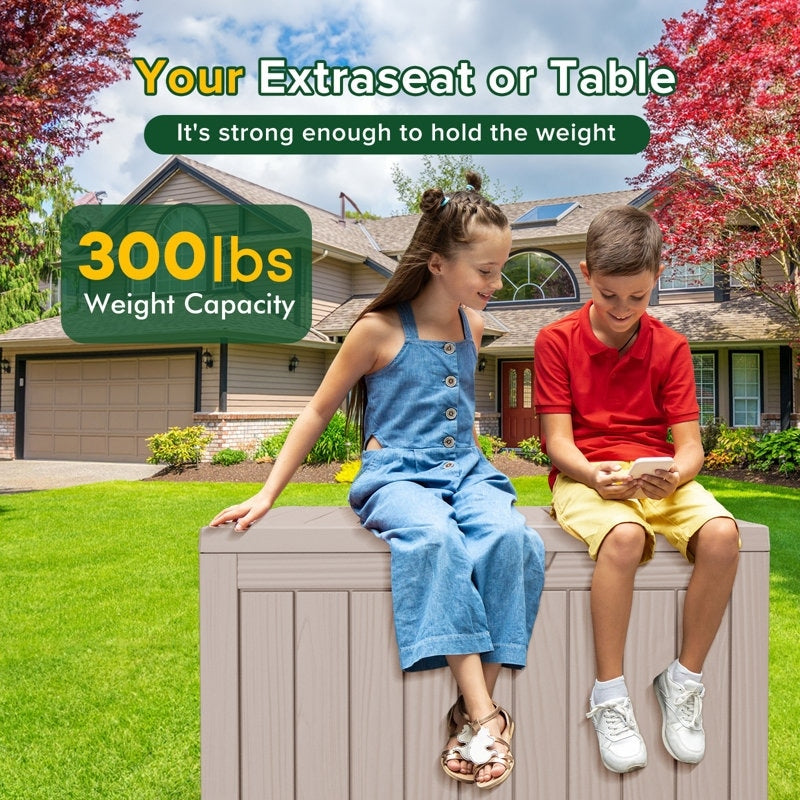 Outdoor Patio Storage Resin Lockable Deck Box