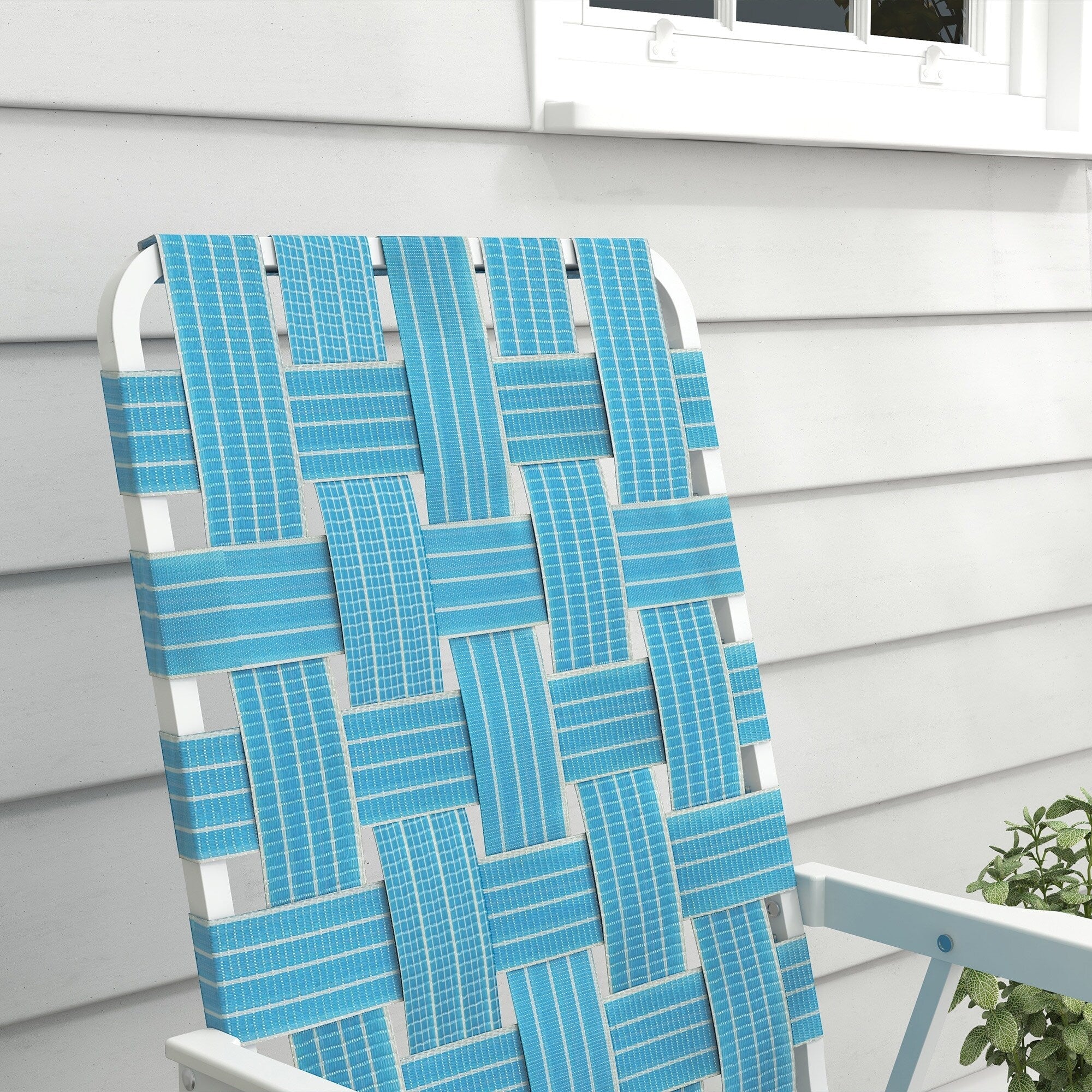 Outsunny Set of 4 Patio Folding Chairs, Classic Outdoor Camping Chairs, Portable Lawn Chairs for Camping