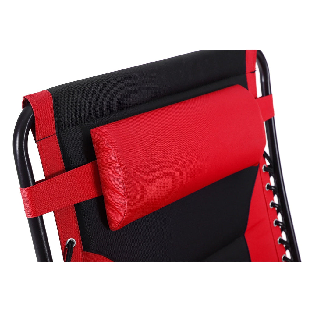 Oversize XL Padded Zero Gravity Lounge Chair Wider Armrest Adjustable Recliner with Cup Holder - N/A