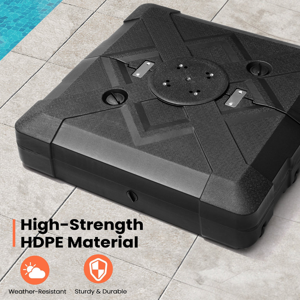 Base de parasol déporté Pellebant de 220 lb avec roulettes - N/A