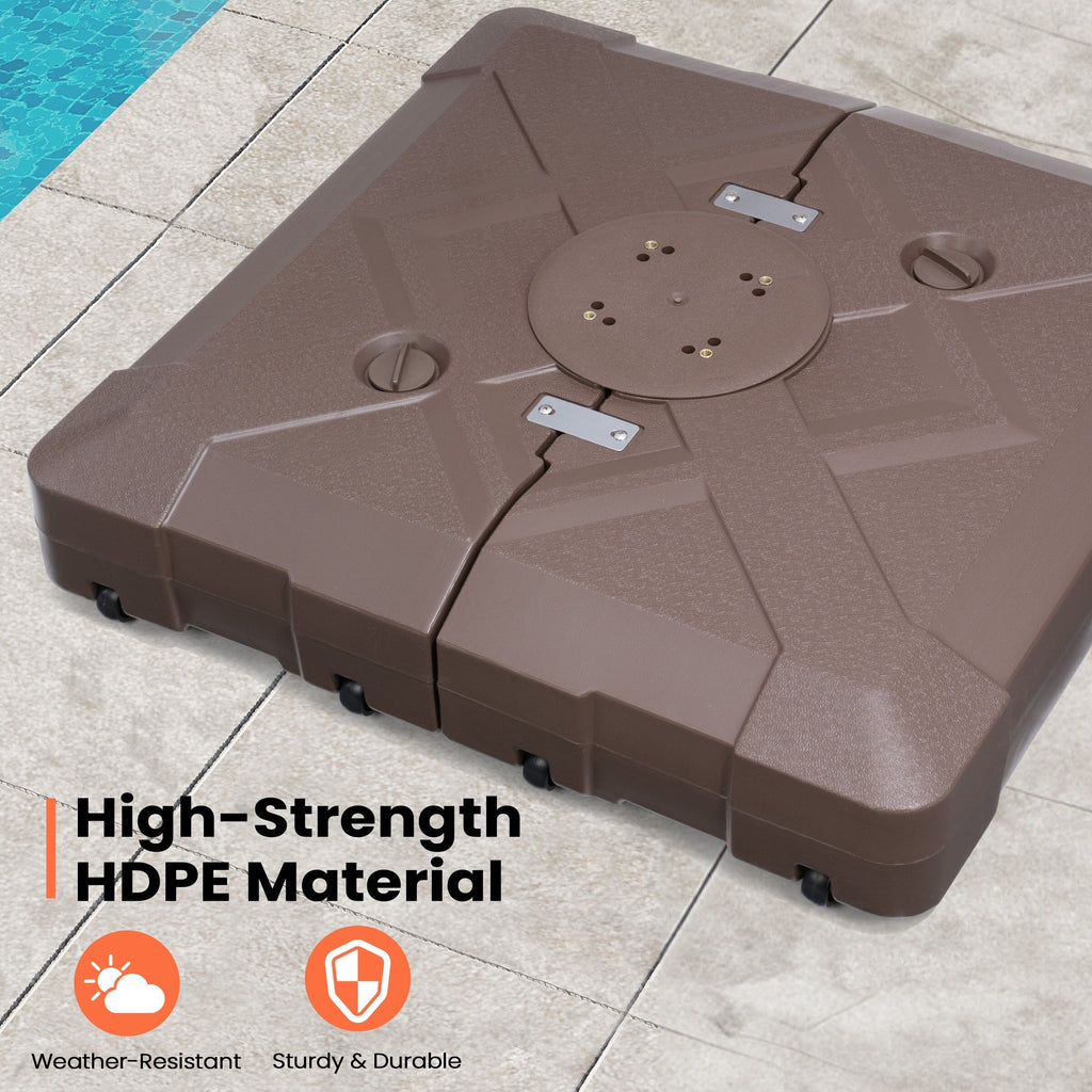 Base de parasol déporté Pellebant de 220 lb avec roulettes - N/A