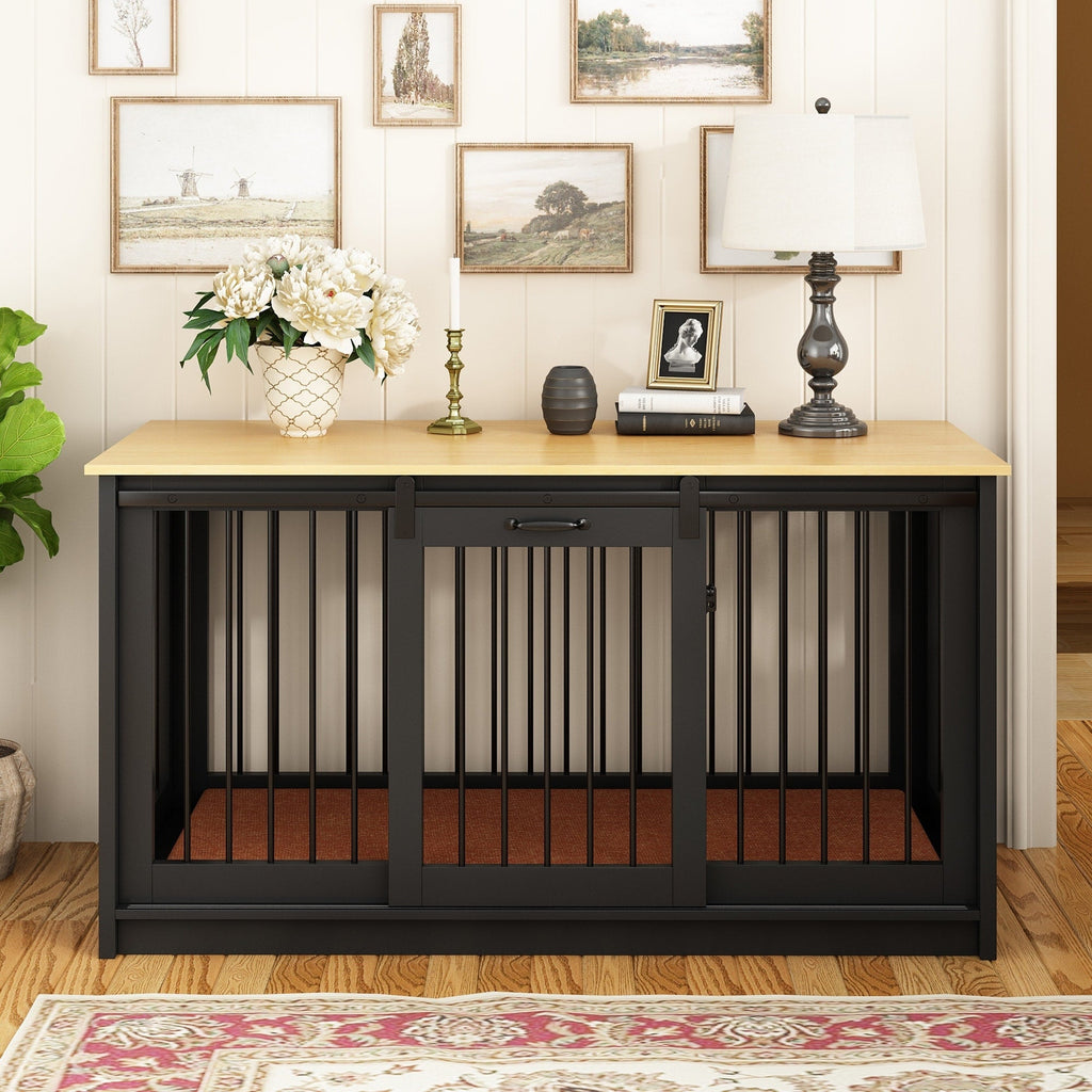 Cage pour chien élégante et robuste avec renfort en tube de fer