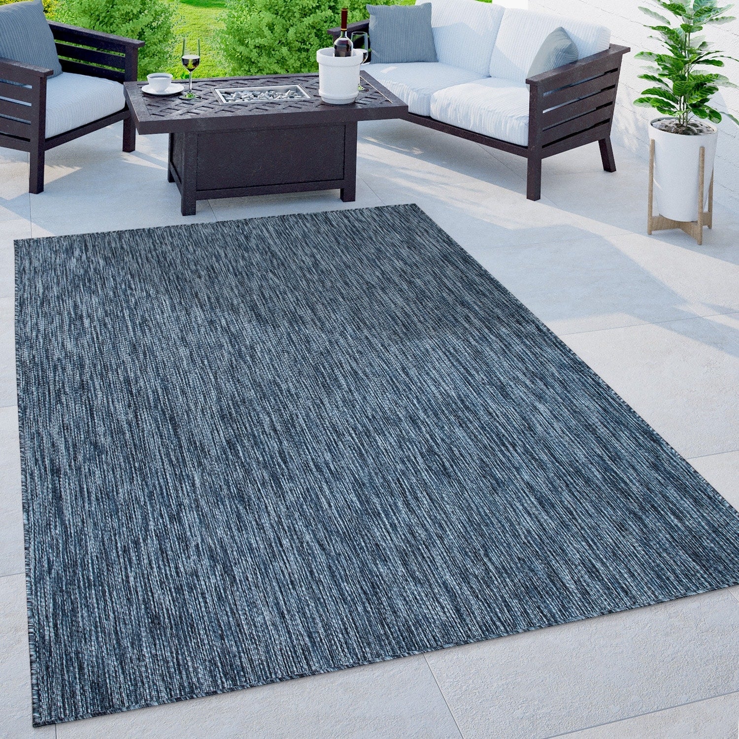 Variegated Waterproof Outdoor Rug for Patio