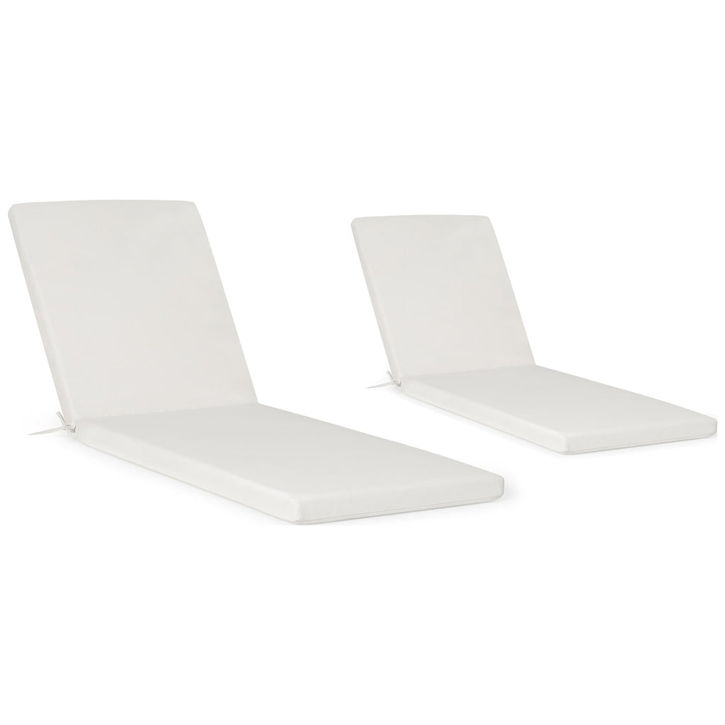 Coussins de chaise longue d'extérieur Polytrends résistants à la décoloration et toutes saisons (lot de 2)