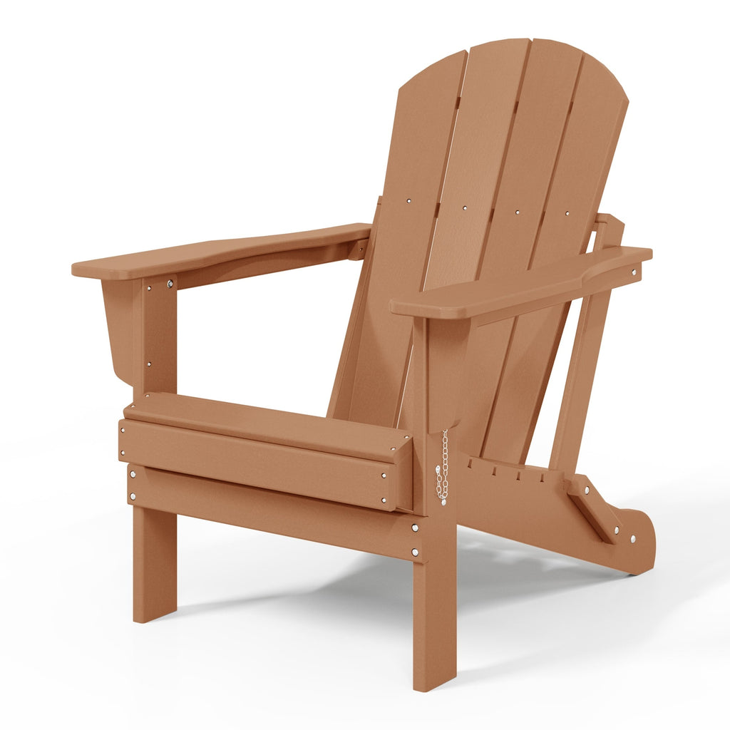 Chaise pliante Adirondack Polytrends Laguna résistante à la décoloration et aux intempéries pour patio extérieur