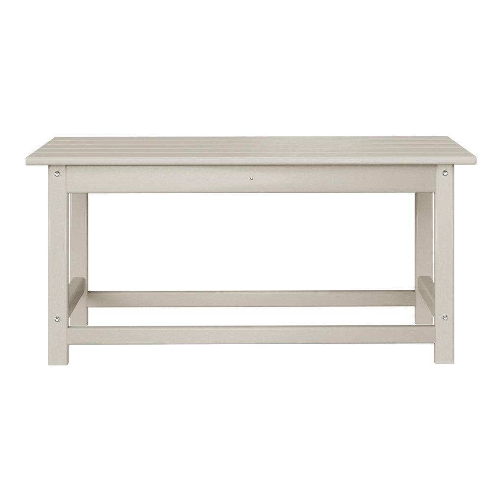 Polytrends Laguna Hdpe All Weather Outdoor Patio Rectangular Coffee Table