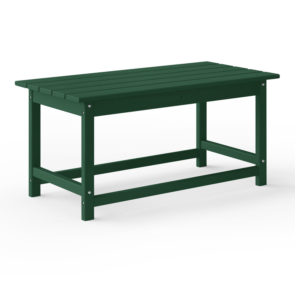 Polytrends Laguna Hdpe All Weather Outdoor Patio Rectangular Coffee Table