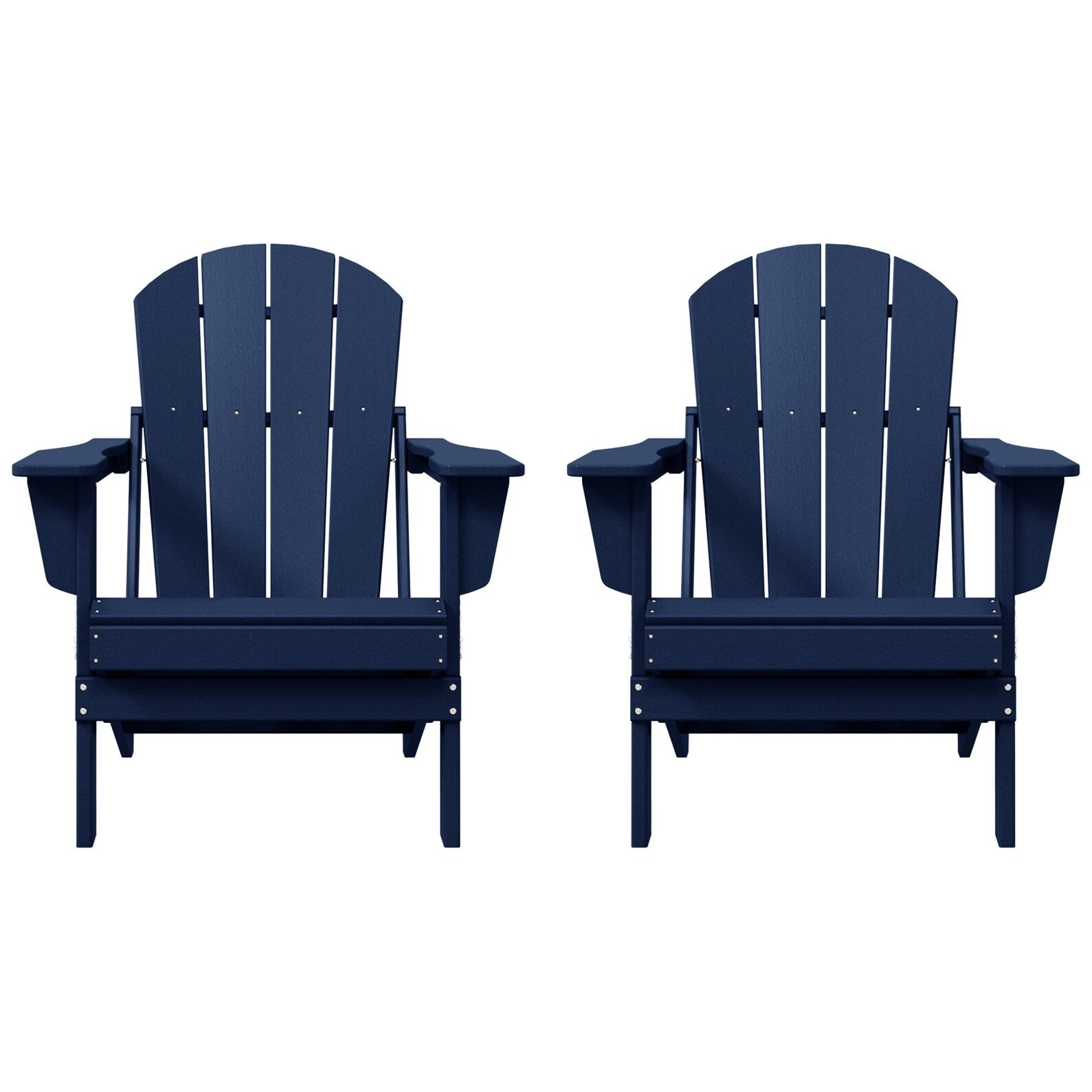 Chaises pliantes Adirondack Polytrends Laguna résistantes aux intempéries (lot de 2)