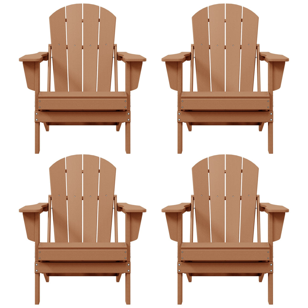 Chaises pliantes Adirondack Polytrends Laguna résistantes aux intempéries (lot de 4)