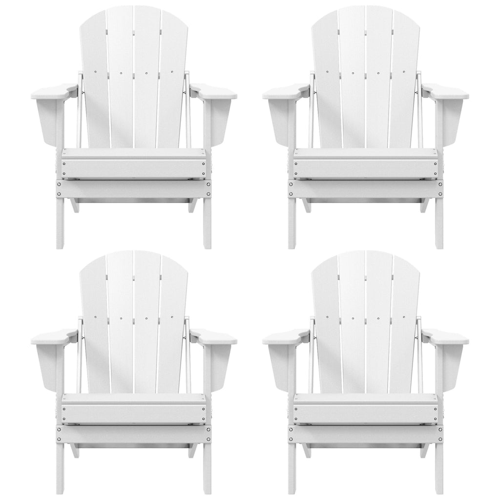 Chaises pliantes Adirondack Polytrends Laguna résistantes aux intempéries (lot de 4)
