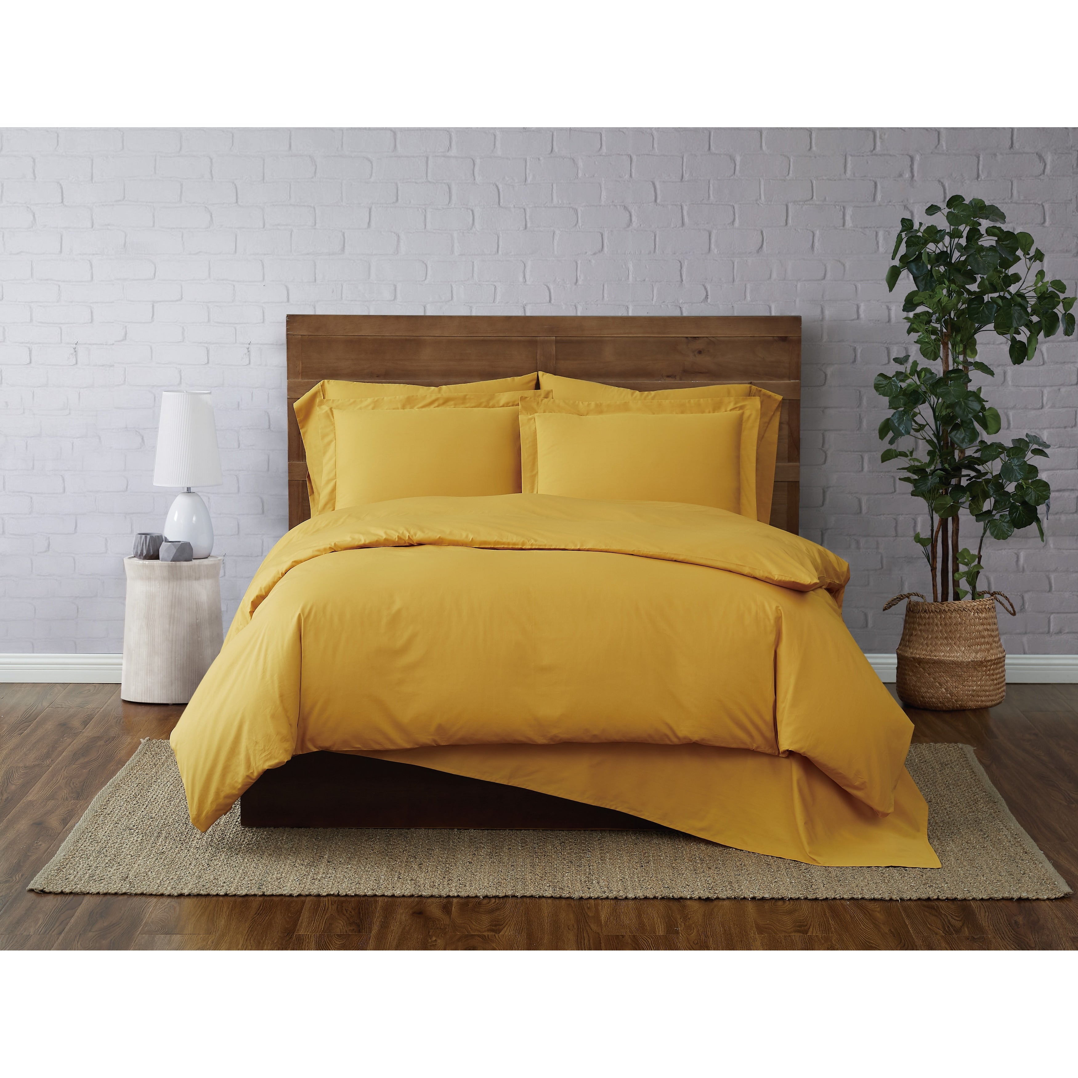 Brooklyn Loom Tight-Weave Cotton Percale Duvet Set
