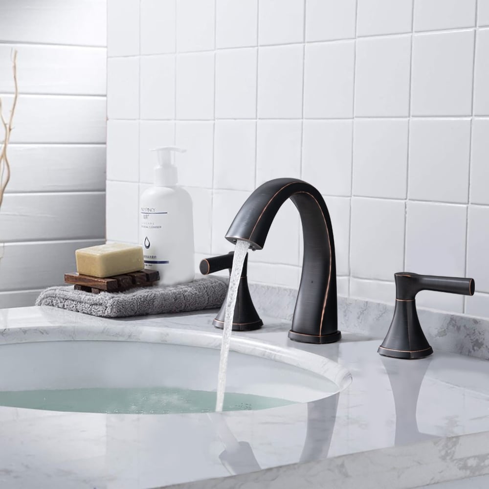 Proox 8 Widespread Bathroom SpotShield Basin Faucet w/ Drain Assembly