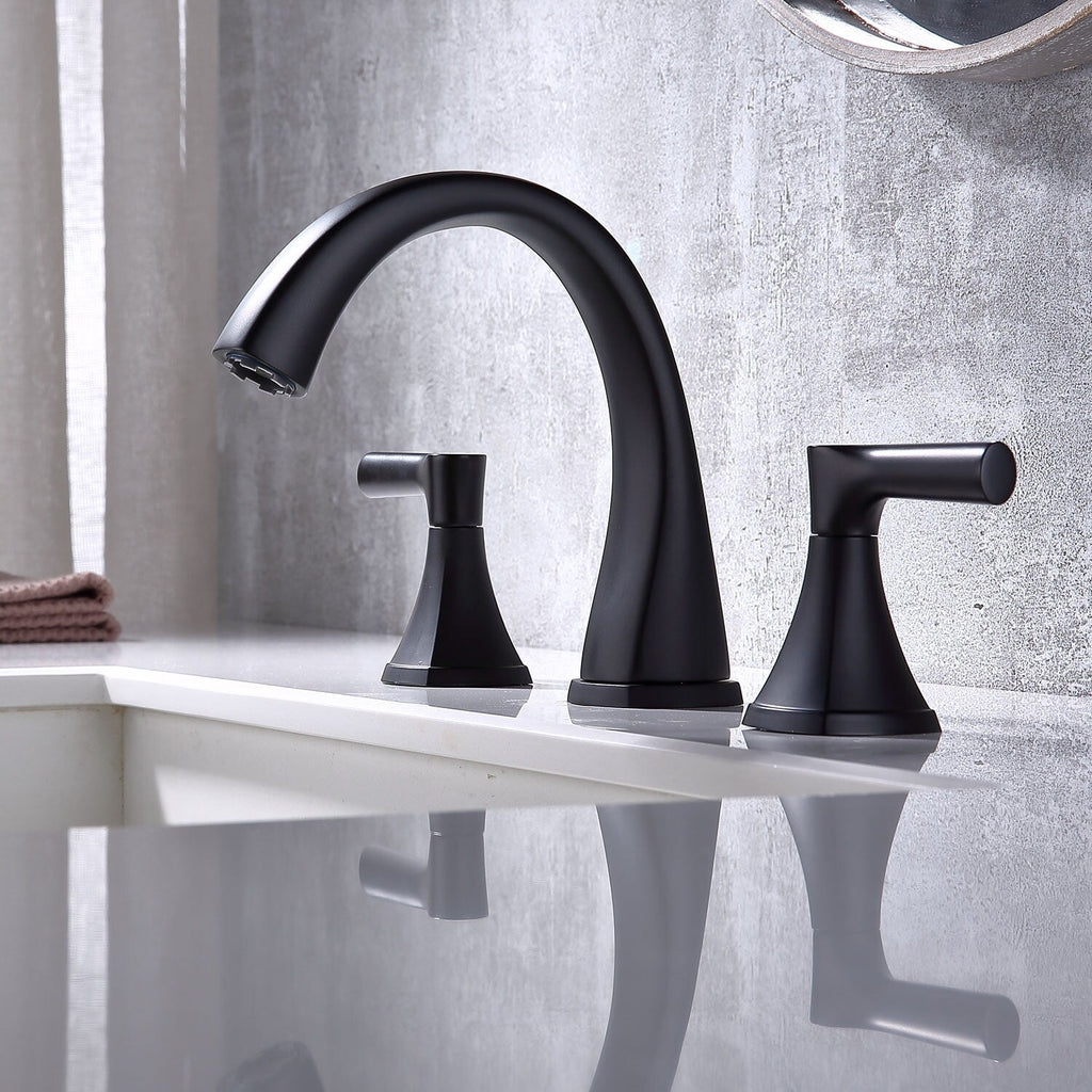 Proox 8 Widespread Bathroom SpotShield Basin Faucet w/ Drain Assembly