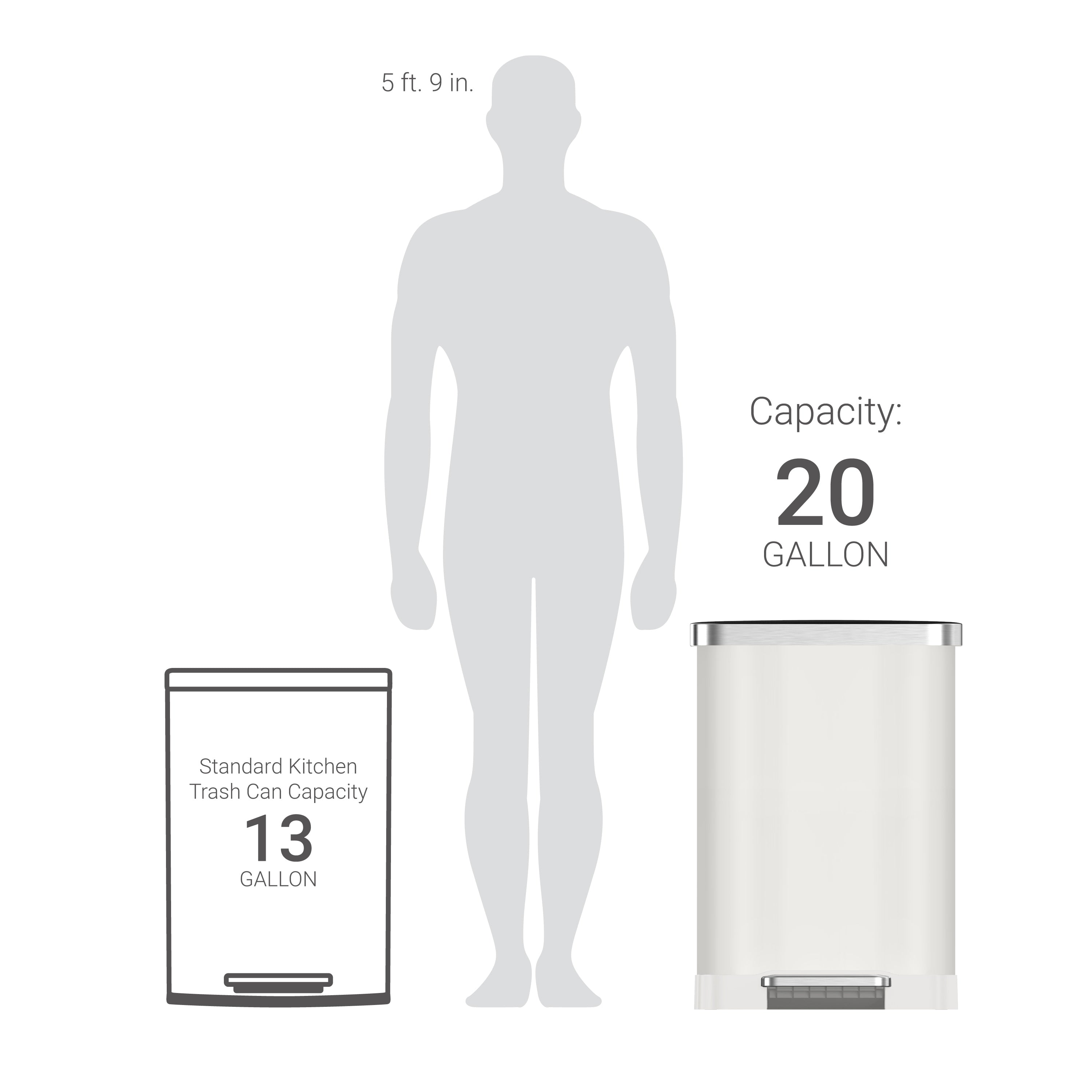 Qualiazero 75L / 20 Gallon Rectangular Step Can