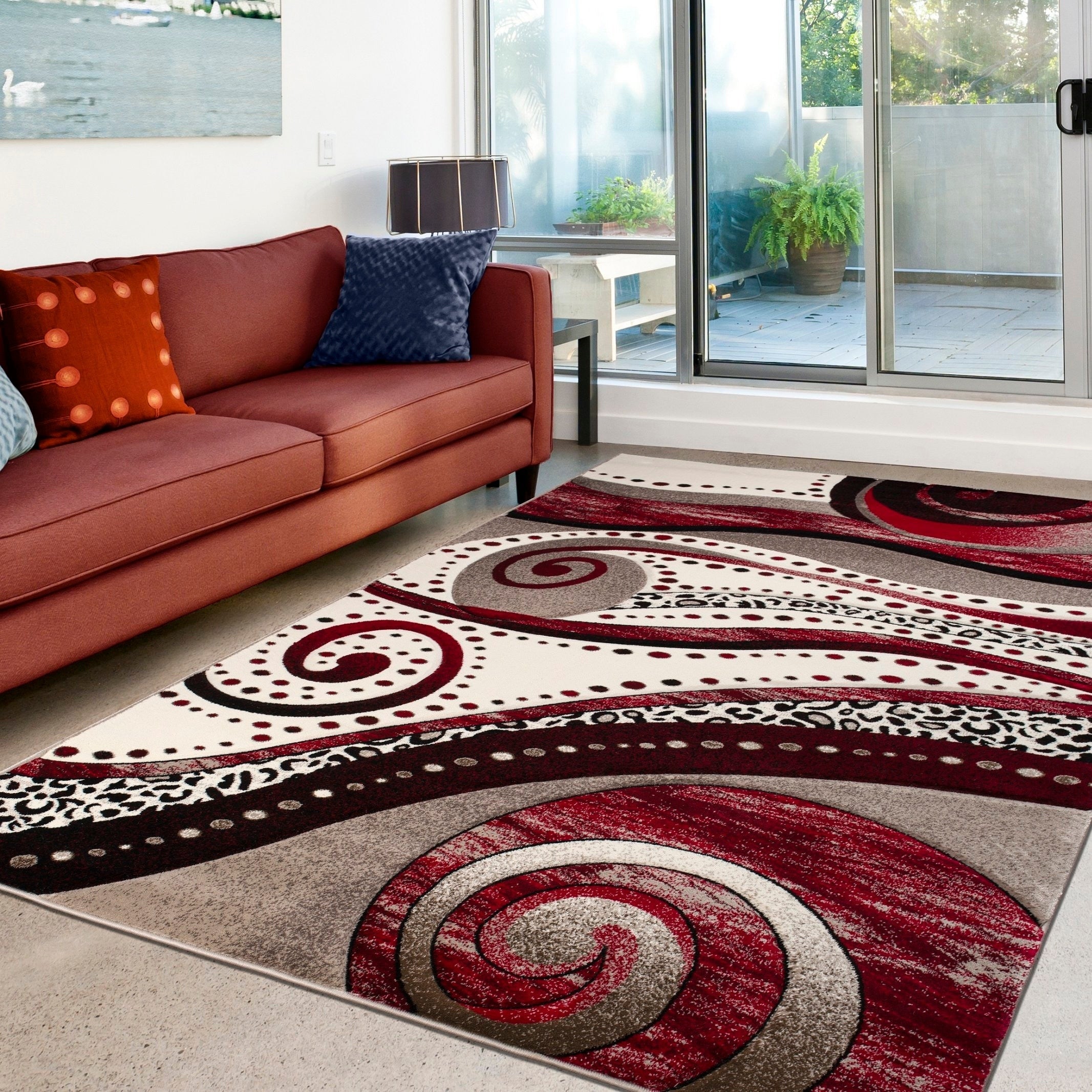Tapis Rhodes Collection Abstract Swirl