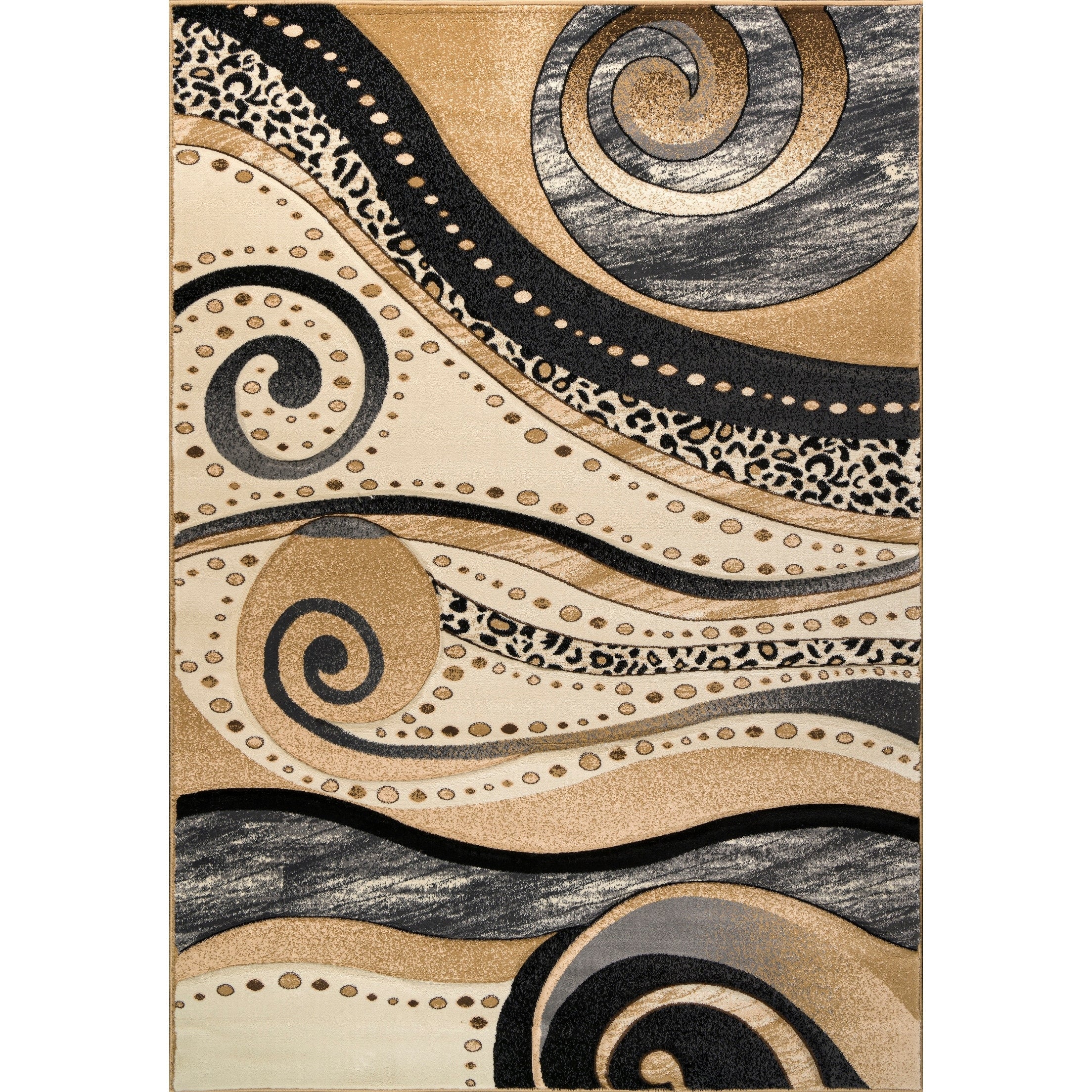 Tapis Rhodes Collection Abstract Swirl