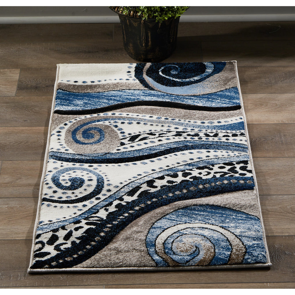 Tapis Rhodes Collection Abstract Swirl